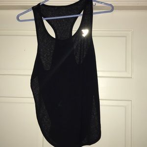 Gym shark black see through workout tank top